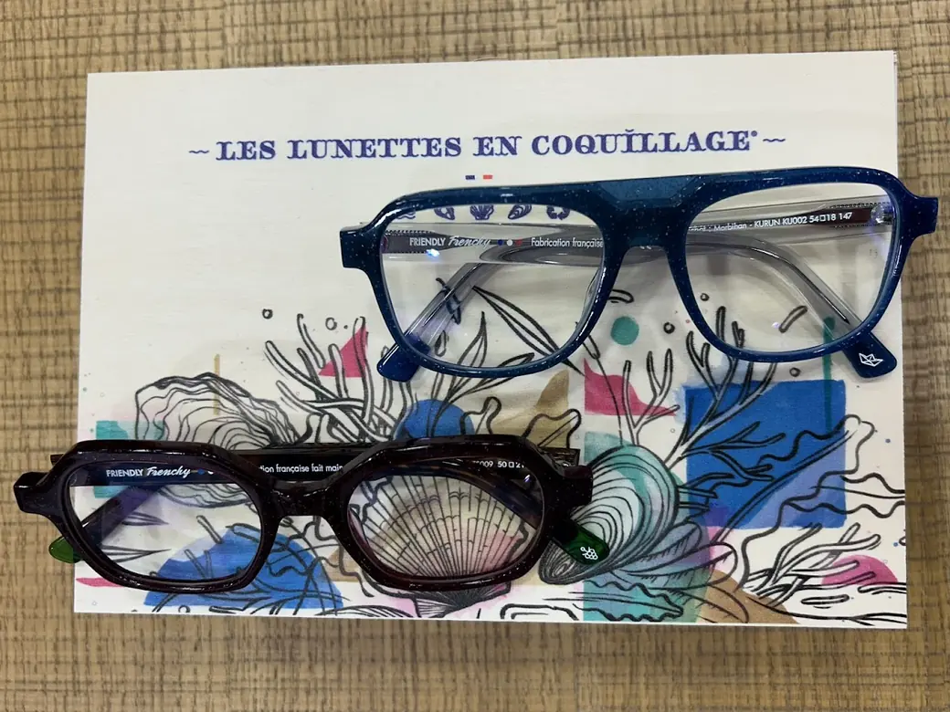 Lunettes Friendly Frenchy en coquillage Saint-Jacques recyclé, fabrication française